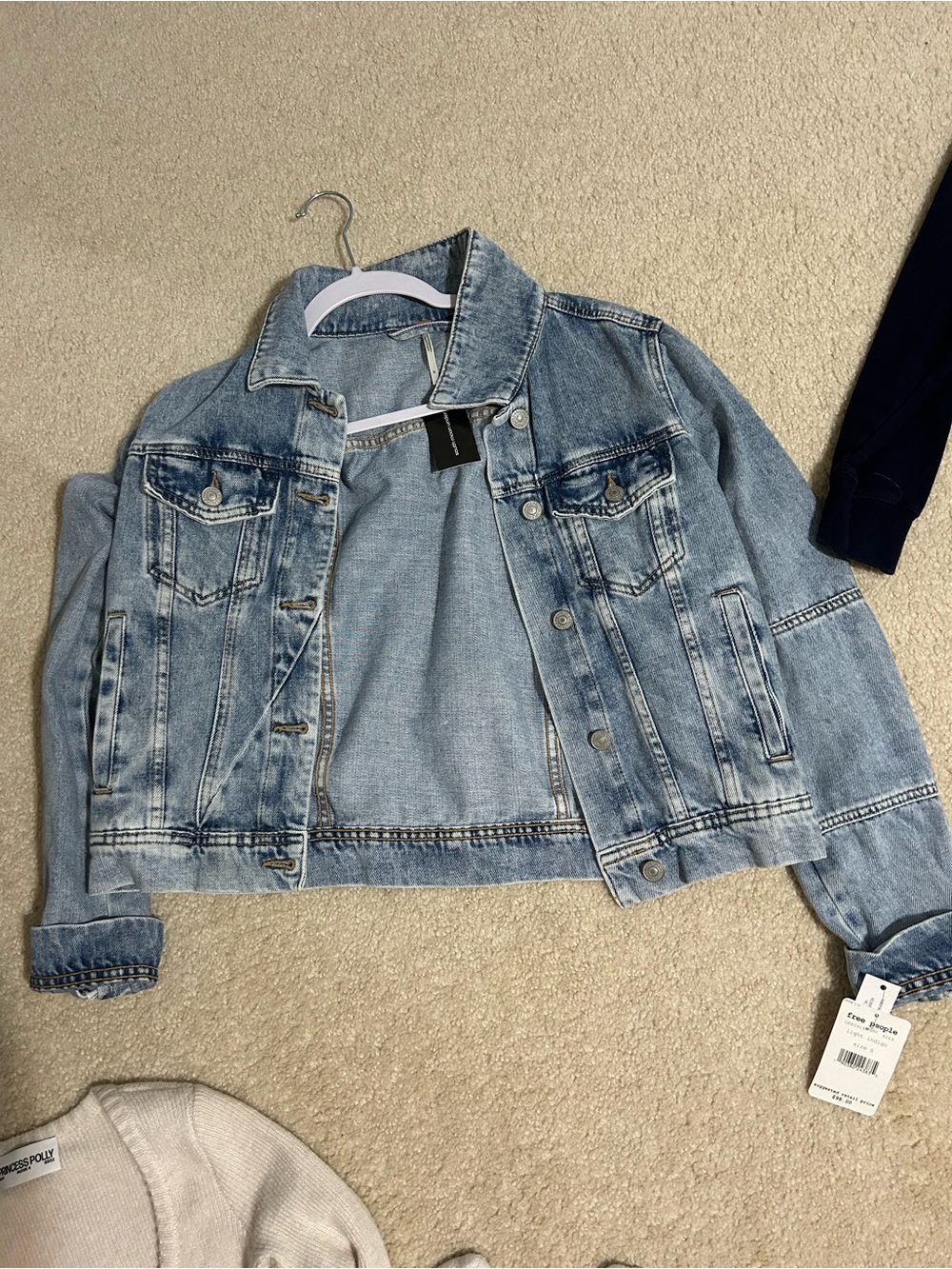 Free People/South Moon Under Light Wash Denim Jacket